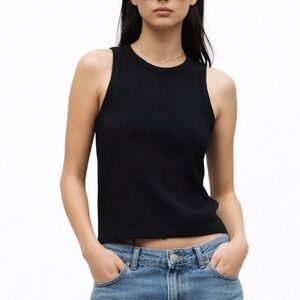 The Frankie Shop Classic Black Ribbed Tank size XS